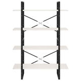 4-Tier Book Cabinet White 100x30x140 cm Solid Pine Wood 806483