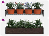 Garden Raised Bed Grey 100 x 30 x 22 cm WPC and Aluminium 42039081