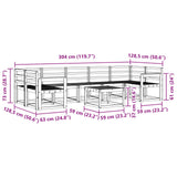 Outdoor Sofa Set 8 pcs Natural Solid Acacia Wood 3366137