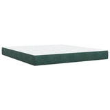 Box Spring Bed with Mattress Dark Green 180x200 cm Velvet 3285302