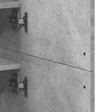 Shoe Cabinet Concrete Grey 80x39x178 cm Engineered Wood 3276675