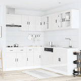11 Piece Kitchen Cabinet Set Porto Gloss White Engineered Wood 3314933
