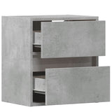 ZNTS TV Wall Cabinet with LED Lights Concrete Grey 41x31x45 cm 852277