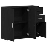 Sideboard Black Oak 91x29.5x75 cm Engineered Wood 862003