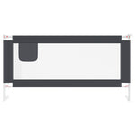 Toddler Safety Bed Rail Dark Grey 180x25 cm Fabric 10231
