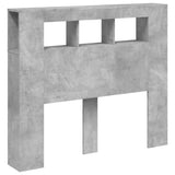 LED Headboard Concrete Grey 120x18.5x103.5 cm Engineered Wood 837340