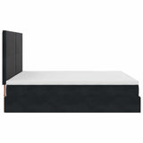 Ottoman Bed with Mattresses Black 180x200cm Velvet 3313417