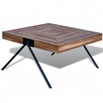 ZNTS Coffee Table with V-shaped Legs Reclaimed Teak Wood 241712