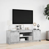 TV Cabinet with LED Concrete Grey 139.5x34x50 cm Engineered Wood 852197