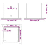 Post Bases Square 12 pcs Silver 141x141 mm Galvanised Steel 42000017
