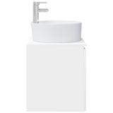 Wall-Mounted Sink Vanity High Gloss White 49.5 x 44.5 x 65 cm 890436