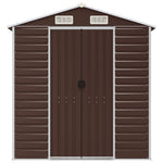 Garden Shed Brown 191x640x198 cm Galvanised Steel 3188270