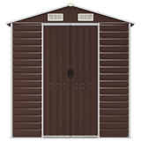 Garden Shed Brown 191x980x198 cm Galvanised Steel 3188274