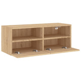 TV Wall Cabinet Sonoma Oak 80x30x30 cm Engineered Wood 836872