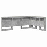 Storage Headboard Concrete Grey 207.5 x 137.5 x 76.5 cm 3335536