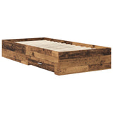 Bed Frame with Storage Old Wood 80 x 200 cm Engineered Wood 3429528