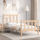 Bed Frame without Mattress Single Solid Wood Pine 3193106