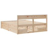 Bed Frame without Mattress 140x200 cm Solid Wood Pine 3282348