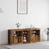 LED Sideboard Old Wood 162 x 37 x 67 cm Engineered Wood 3333115