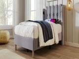 Upholstered Single with USB and Type-C Charging, Frame with Wooden Slatted Frame, Teenager N601P288477G