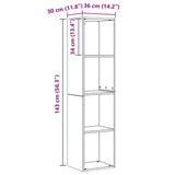Book Cabinet/TV Cabinet Artisan Oak 36x30x143cm Engineered Wood 855813