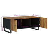 Coffee Table 100x54x40 cm Solid Wood Mango&Engineered Wood 351953