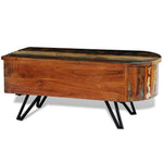 Coffee Table with Iron Pin Legs Solid Reclaimed Wood 241642