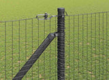 Welded Wire Fence with Spikes 25 x 1.5 m PVC-coated Steel Grey 3352213