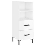 Sideboard High Gloss White 34.5x34x90 cm Engineered Wood 828670