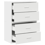 Cabinets with 2 Drawers 2 pcs White 60x31x40 cm Engineered Wood 858822