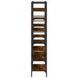 Bookshelf Smoked Oak 160x28.5x136.5 cm Engineered Wood 838875