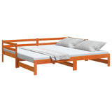 Daybed with Trundle without Mattress Wax Brown 80x200 cm Solid Wood 847161