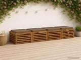 4-Piece Seat Cushions VUGHT 4 pcs 100% Polyester Taupe 946269