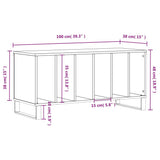 Record Cabinet Sonoma Oak 100x38x48 cm Engineered Wood 831759
