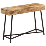 Dressing Table 105x35x75 cm Solid Rough Mango Wood and Iron 372738