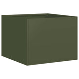 Planter Olive Green 40x40x30 cm Steel 860797