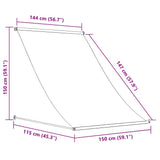 Retractable Awning Cream 150x150 cm Fabric and Steel 368758