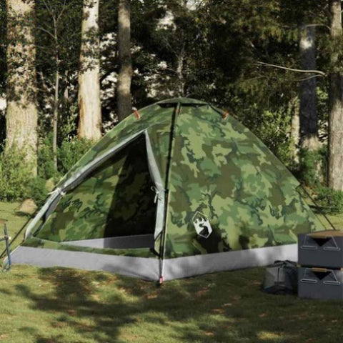 ZNTS Camping Tent Dome 4-Person Camouflage Waterproof 4009638