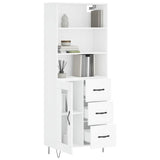 Highboard White 69.5x34x180 cm Engineered Wood 3189501