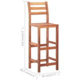 Bar Chairs 4 pcs Solid Acacia Wood 46315