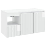 Bathroom Furniture Set 2 pcs High Gloss White Engineered Wood 3404118