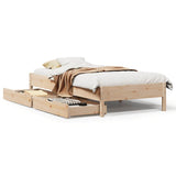 Bed Frame without Mattress 75x190 cm Small Single Solid Wood Pine 3301734