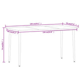 Dining Set Black Powder-coated steel, glass, PVC rattan 7 Piece 3099158