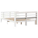 Bed Frame with Headboard without Mattress White 150x200 cm King Size 3306856