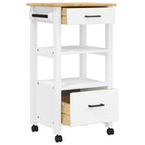 Kitchen Trolley MONZA 48x40x88.5 cm Solid Wood Pine 376087