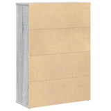 Bookcase Grey Sonoma 60x24x85 cm Engineered Wood 860414