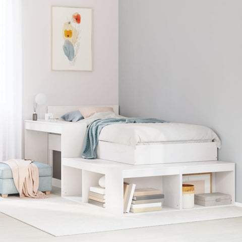 Bed Frame without Mattress White 80x200 cm Solid Wood Pine 3309756