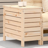 Garden Footstool Natural Solid Pine Wood 62x31.5x52 cm Foldable 844888