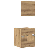 ZNTS 2 Piece Bathroom Furniture Set Artisan Oak Engineered Wood 862037