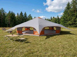Family Tent Grey and Orange 18-Person 42017399